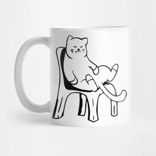 chair cat Mug